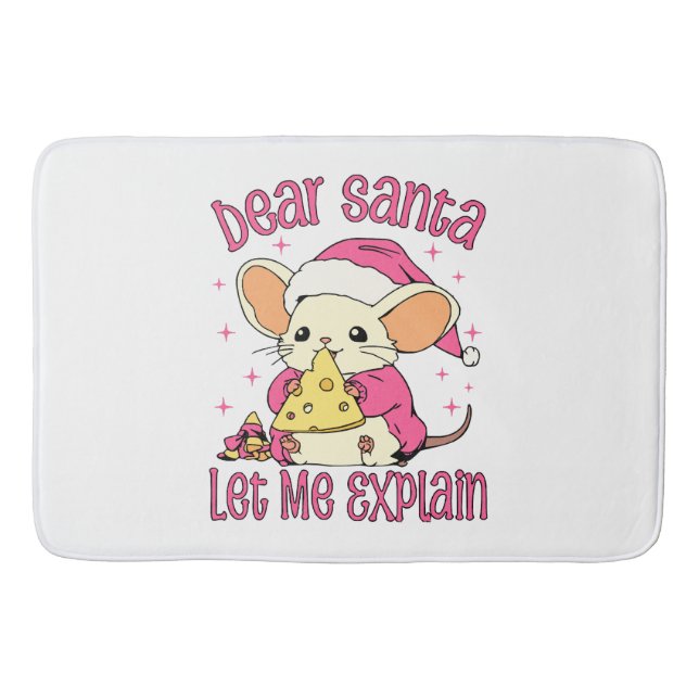 Tapete De Banheiro Querido Papai Noel, Deixe-me Explicar (Frente)