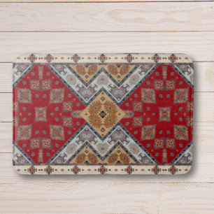 Tapete De Banheiro Quilim Turco Antigo Vintage Vermelho Bege