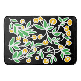 Tapete De Banheiro Rabisco amarelo e verde