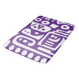 Tapete De Banheiro rabo roxo e branco 4 de 4