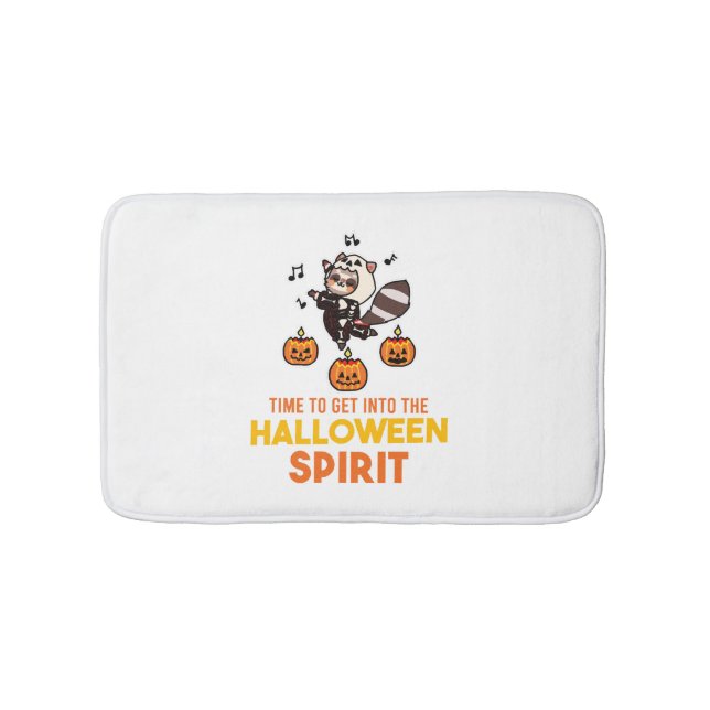 Tapete De Banheiro Raccoon Spirit Halloween Pumpkin (frente)