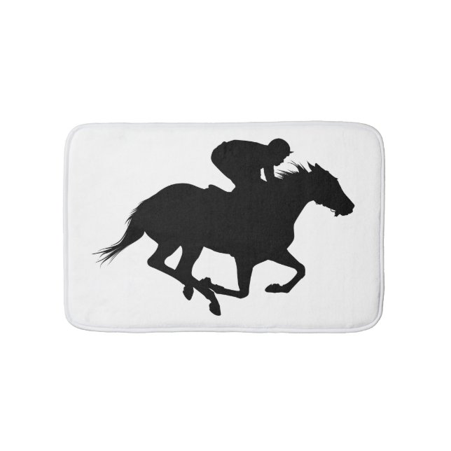 Tapete De Banheiro Race Horse Silhouette (frente)