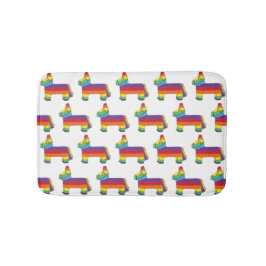 Tapete De Banheiro Rainbow Donkey Piñata Cinco De Mayo Party Animal