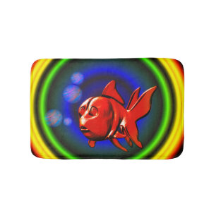 Tapete De Banheiro Rainbow Hues Cute Abstrato Goldfish