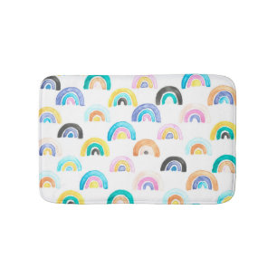 Tapete De Banheiro Rainbow infantil, Padrão de Crianças Aquecidas.