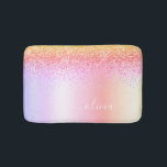 Tapete De Banheiro Rainbow Pastel Girly Glitter Metal Monograma Nome<br><div class="desc">Rainbow Pastel Faux Foil Metálico Sparkle Glitter Brugado Metal Monograma Nome Bath Mats. Isso faz a formatura perfeita,  aniversário,  casamento,  chá de panela,  aniversário,  chá de fraldas ou presente de festa de solteira para alguém que ama luxo de vidro e estilos quíticos.</div>
