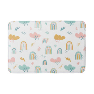 Tapete De Banheiro Rainbow & Rain Cloud Patterno