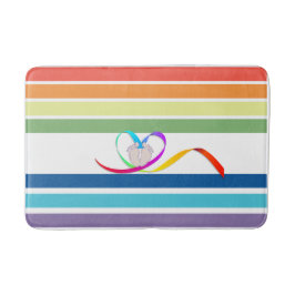 Tapete De Banheiro Rainbow Stripes Bath Mat