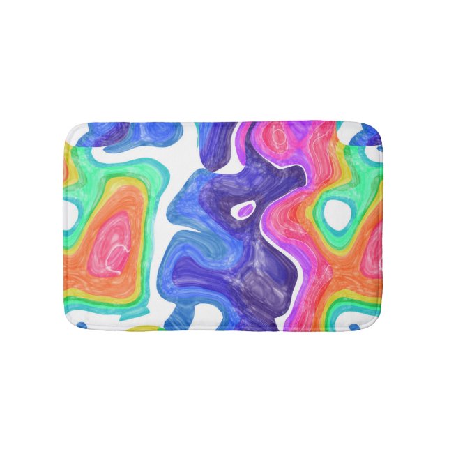 Tapete De Banheiro Rainbow Swirls (frente)