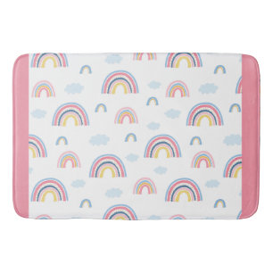 Tapete De Banheiro Rainbows Boho Rosa Azul Cor-de-rosa Amarelo Divert