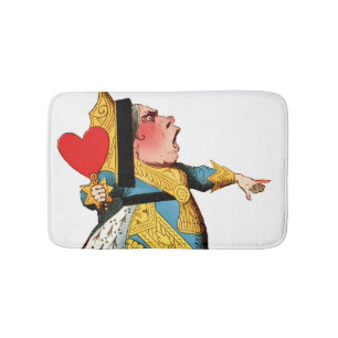 Tapete De Banheiro Rainha de Copas Clássica Alice no País das Maravil