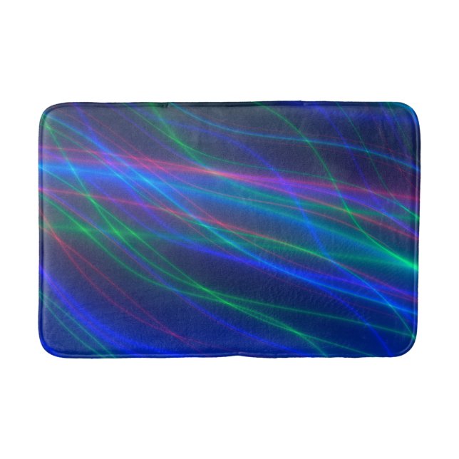 Tapete De Banheiro Raios multicoloridos brilhantes (Frente)