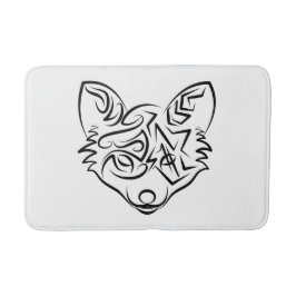 Tapete De Banheiro Raposa Tribal Negra