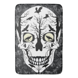 Tapete De Banheiro Raven Sugar Skull Skeleton Bath Mat
