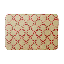 Tapete De Banheiro Red and Beige Woodland Antler Bath Mat