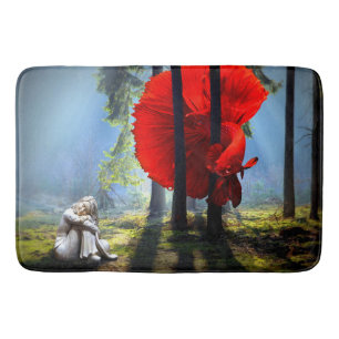 Tapete De Banheiro Red Betta Fish