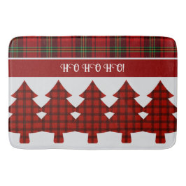 Tapete De Banheiro Red Black Green Cozy Tartan