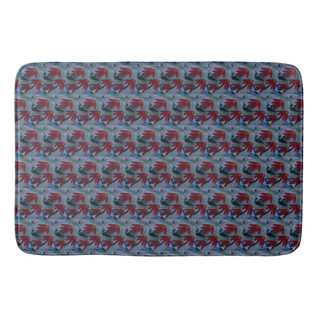 Tapete De Banheiro Red Daisies (Frente)
