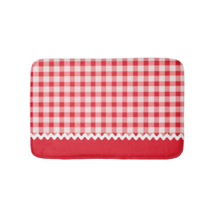 Tapete De Banheiro Red Gingham Bath Mat