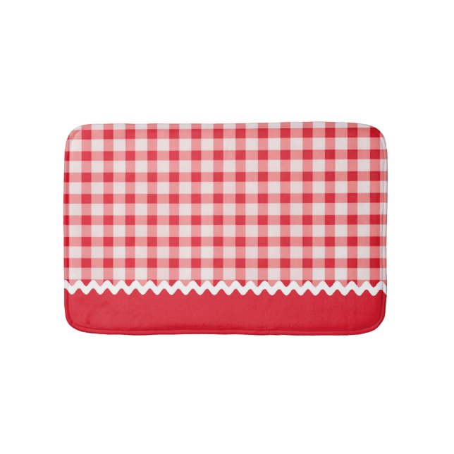 Tapete De Banheiro Red Gingham Bath Mat (frente)