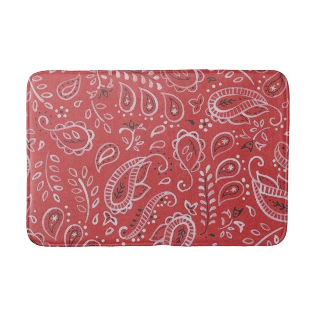 Tapete De Banheiro Red Hanky Bath Mat (Frente)