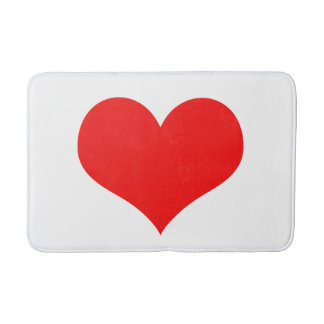 Tapete De Banheiro Red Heart Cute Valentine's Day White Custom Color