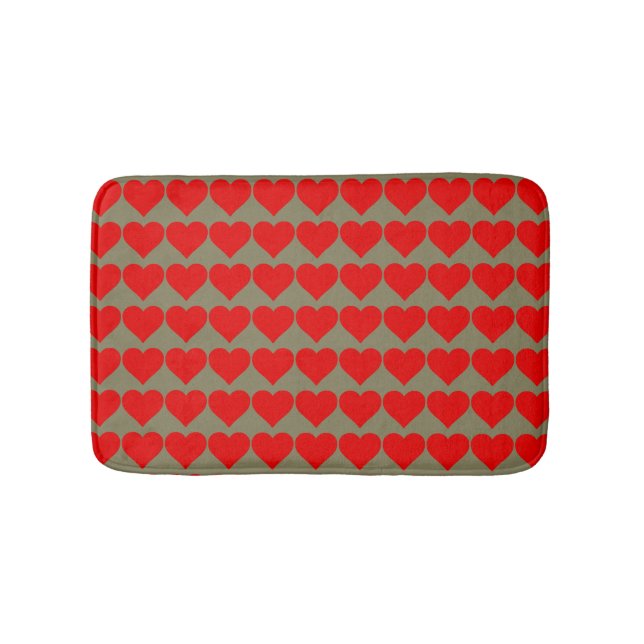 Tapete De Banheiro Red Heart Shape Love Classic Simple Minimalism (frente)