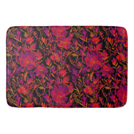 Tapete De Banheiro Red hot floral pattern
