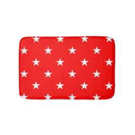 Tapete De Banheiro Red Large Stars Bath Mat