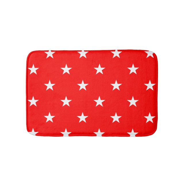Tapete De Banheiro Red Large Stars Bath Mat (frente)