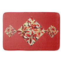 Red Lily Bath Mat