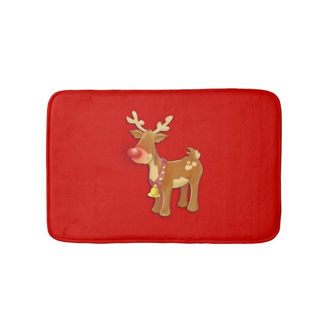 Tapete De Banheiro Red Nosed Reindeer Red (frente)