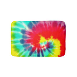 Tapete De Banheiro Red Rainbow Tie Dye,