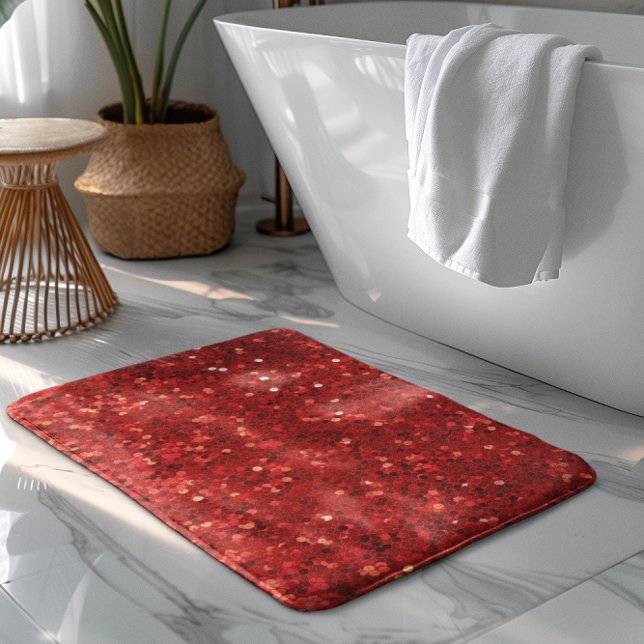 Tapete De Banheiro Red sparkling glitter pattern (Criador carregado)