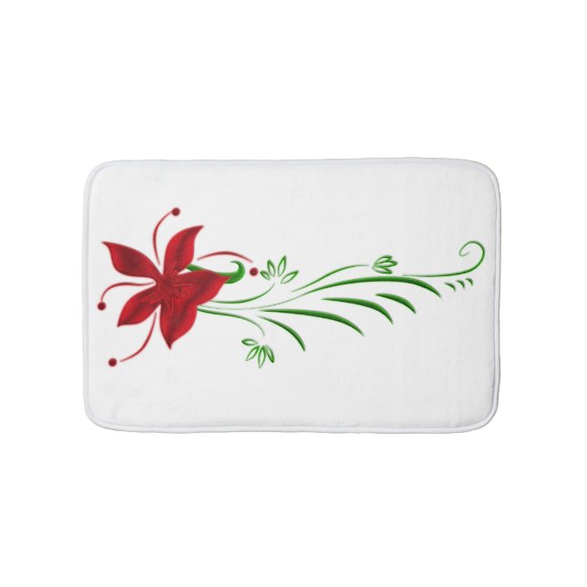 Tapete De Banheiro Red Star Gazer Lily Bath Mat (frente)