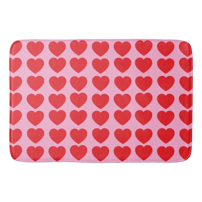 Tapete De Banheiro Red Valentines Hearts (Frente)