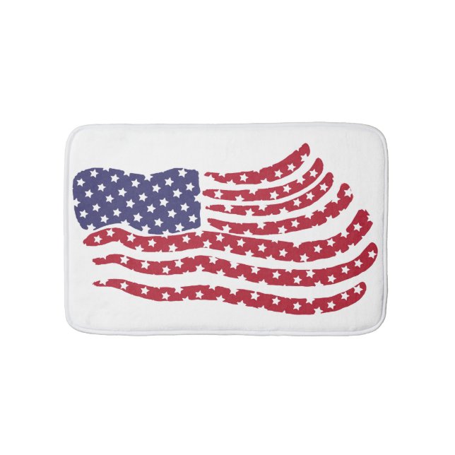 Tapete De Banheiro Red White Flag Design Bath Mat (frente)