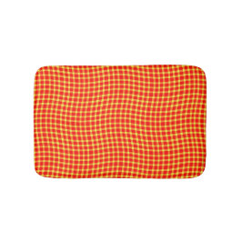 Tapete De Banheiro Red Yellow Plaid Checker Seamless Pattern