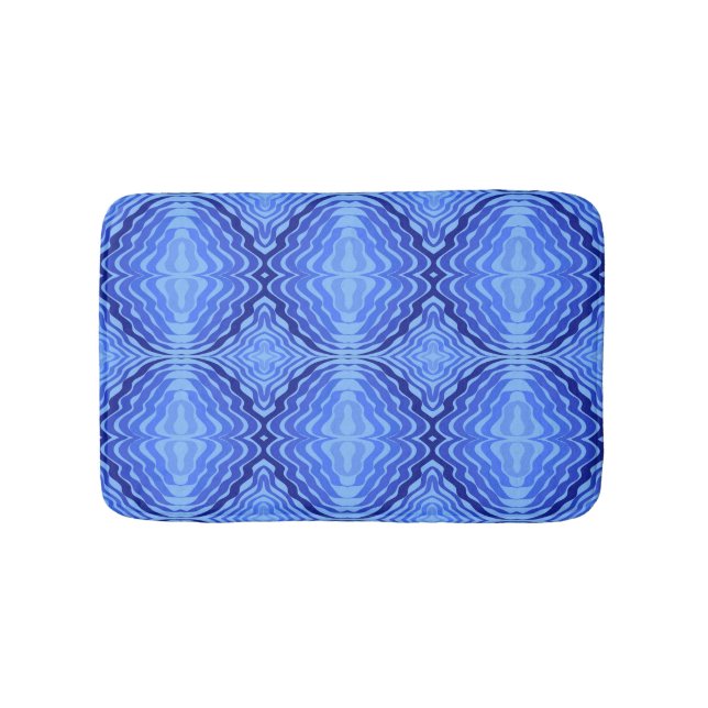 Tapete De Banheiro Refletor Blue Waves Moderna Design abstrato (frente)