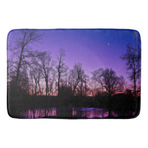 Tapete De Banheiro Reflexo do Lago Sunrise de Neon Art