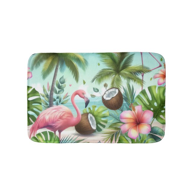 Tapete De Banheiro Refúgio de Flamingos (frente)