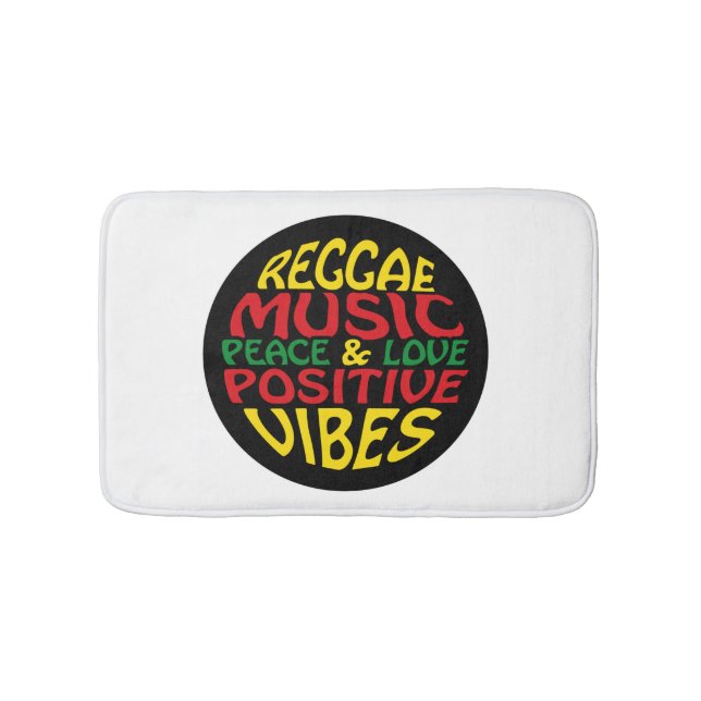 Tapete De Banheiro Reggae design com declarações e citações positivas (frente)