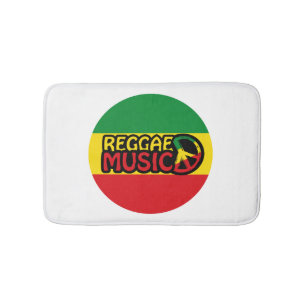 Tapete De Banheiro Reggae Music, reggae art com símbolo de paz
