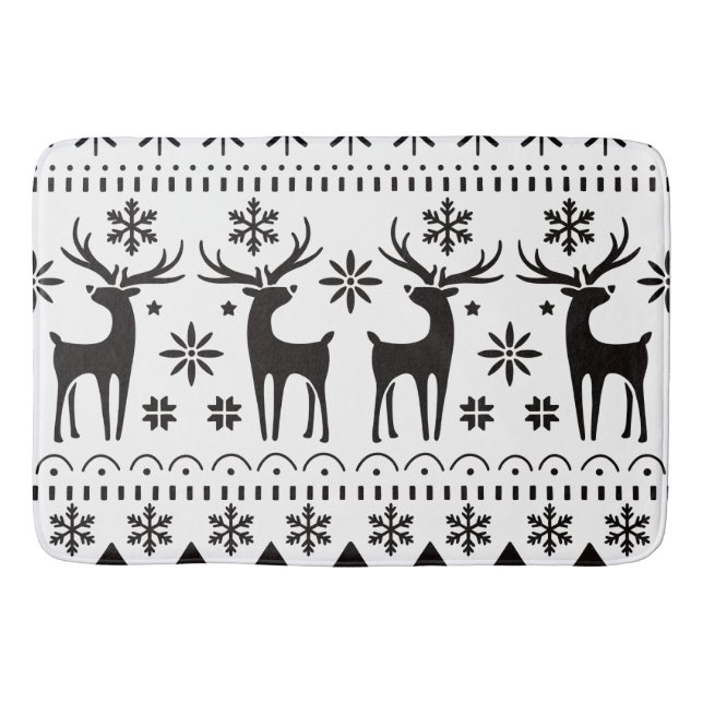 Tapete De Banheiro Reindeer de Natal para Folk Moderno (Frente)