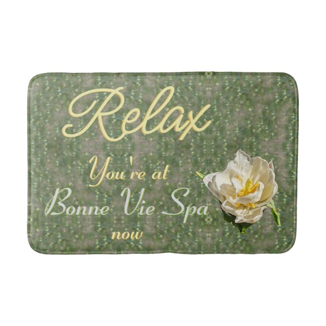 Tapete De Banheiro Relaxe A Matriz Spa-Bath Personalizada (Frente)