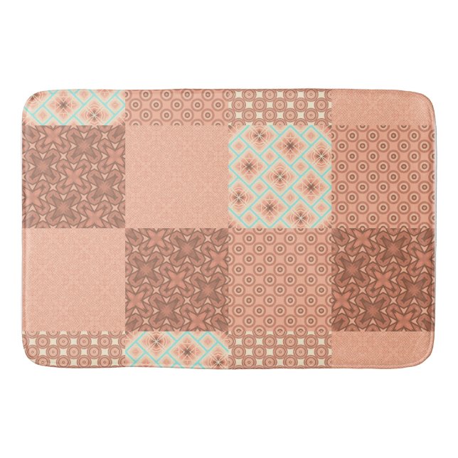 Tapete De Banheiro Remendo Rosa Retro (Frente)