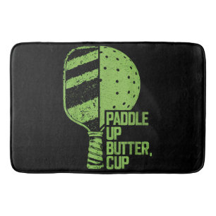 Tapete De Banheiro Remo de Pickleball Engraçado Cup Butter Up