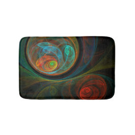 Tapete De Banheiro Renascimento de Abstrato de Arte Azul