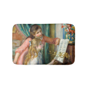 Tapete De Banheiro Renoir Duas Meninas ao Piano Impressão Música Arte