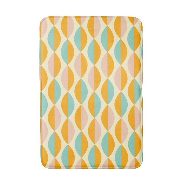 Tapete De Banheiro Repeating geometric pattern in beige background (Frente Vertical)